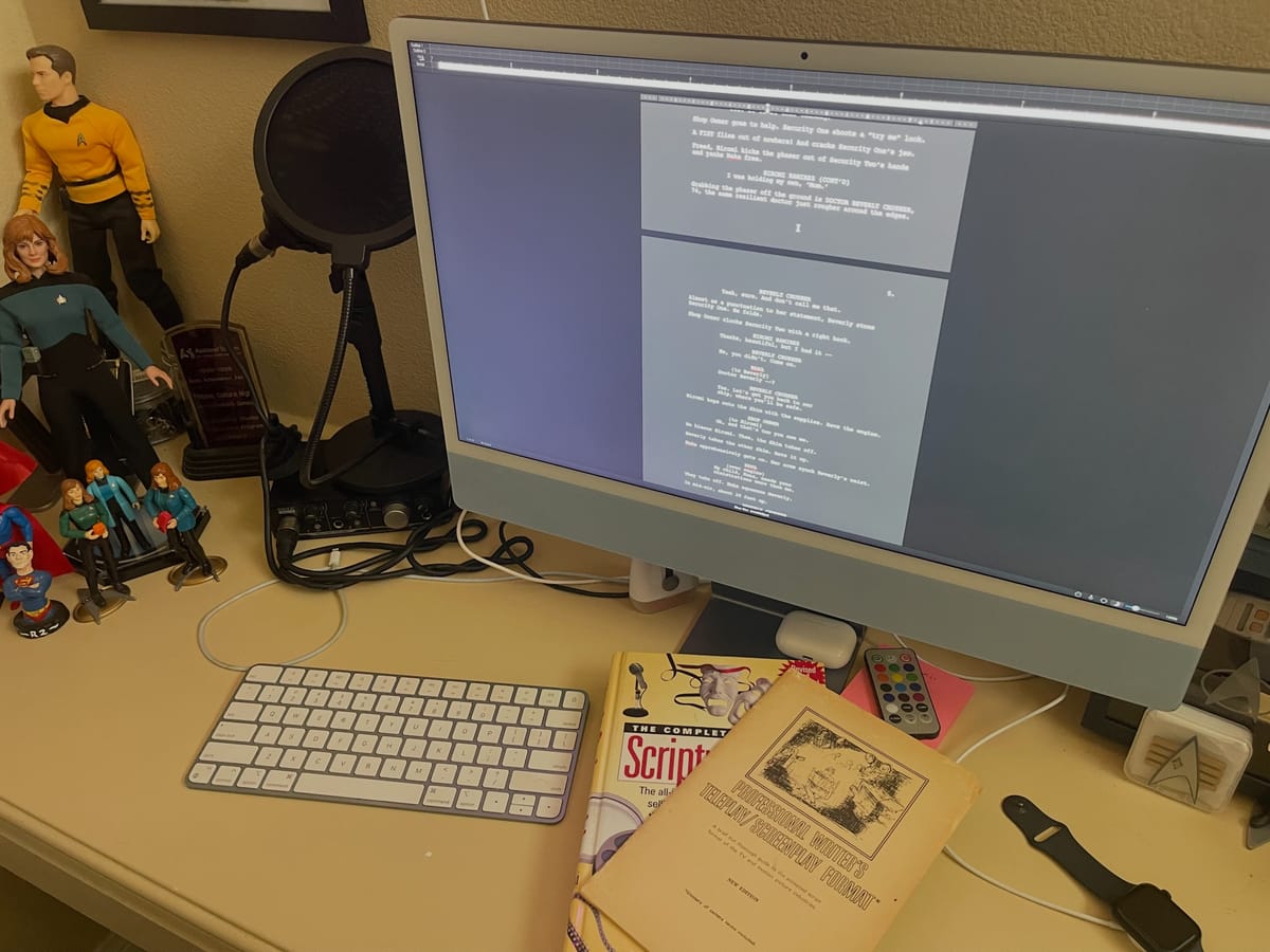 My desk in my home Ready Room.